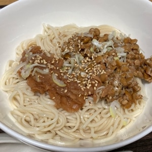 簡単でごめんなさい！納豆と梅のまぜまぜそうめん☆